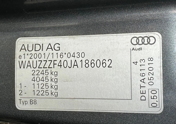 Audi A4 Allroad cena 99900 przebieg: 114600, rok produkcji 2018 z Pakość małe 704